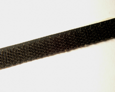 Ruban-crochets 16mm noir 1 mètre